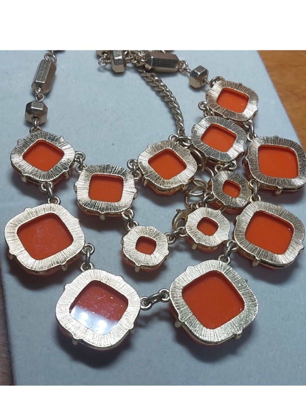 Stella & Dot Bold Orange Statement Necklace - Picture 5 of 5